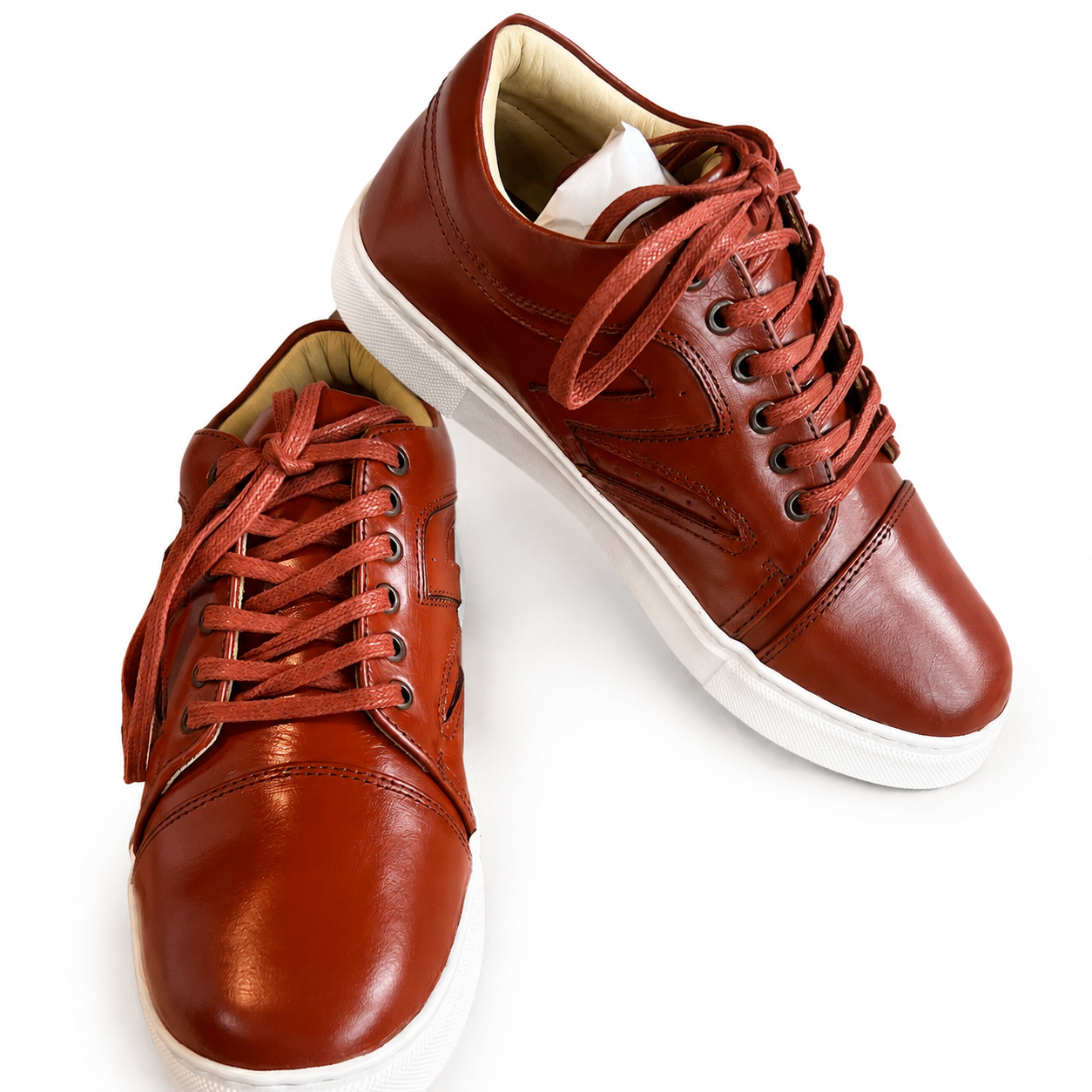 Ivory Court — Vegetable-Tanned Leather Sneakers
