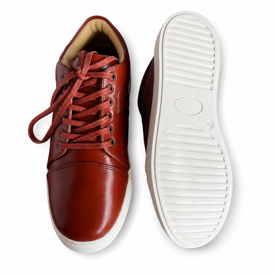 Ivory Court — Vegetable-Tanned Leather Sneakers