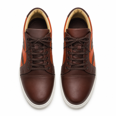 Two-Tone Panel — Leather Sneaker