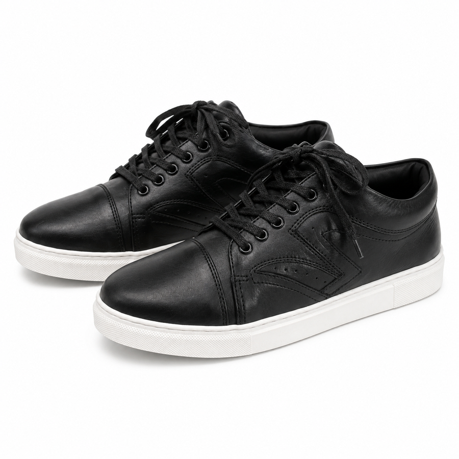 Mono Court — Minimal Calf-Leather Court Sneakers